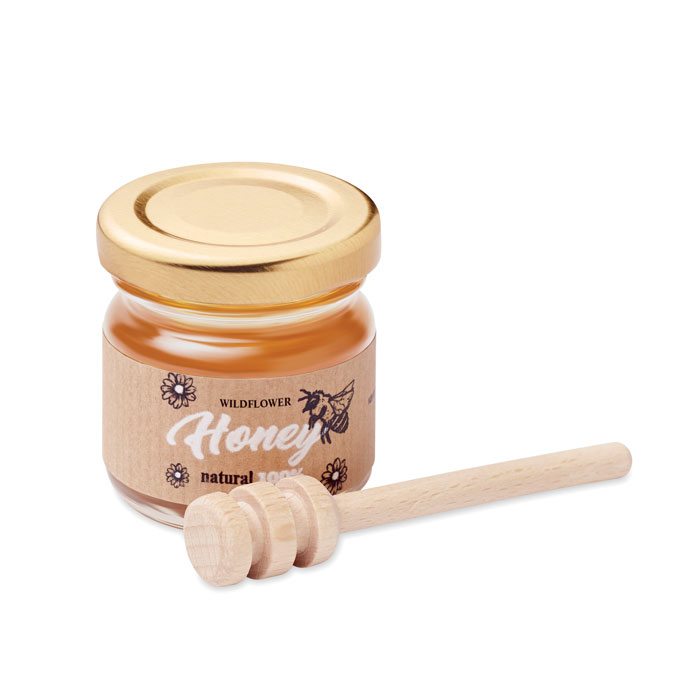 Flower honey with flower seeds